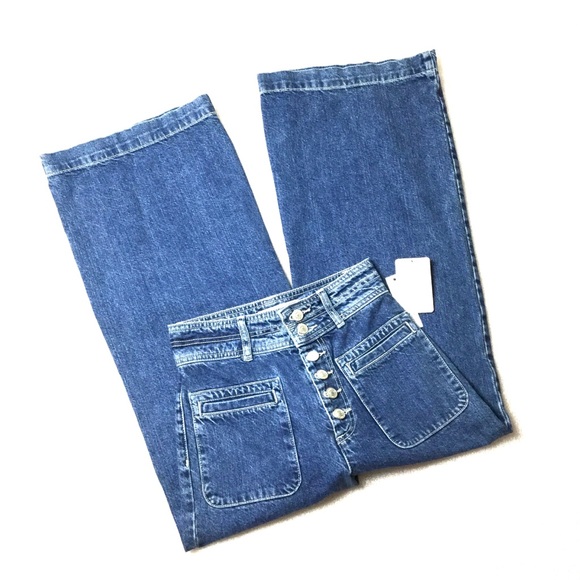 We The Free Wide Leg High Rise Crop Jean - Picture 2 of 9